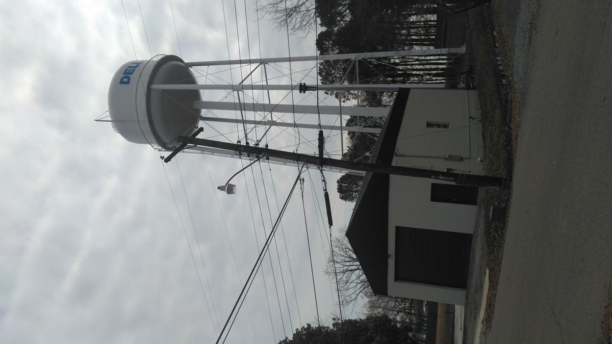 Water plant with the Dell Water Tower in the background